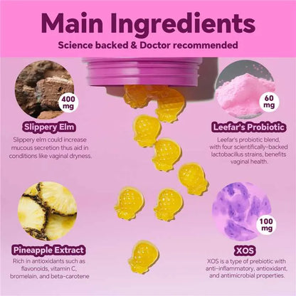 Leefar Feminine Balance Probiotic Gummies – Hawaiian Pineapple