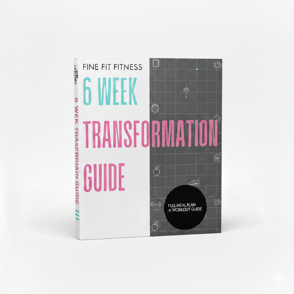 Fine Fit Fitness 6 Week Transformation Guide Total Body Recovery Meal Planner Guided Journal for Health & Wellness with Full Meal Plan & Workout Guide