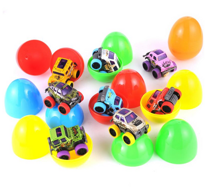 HeritageNest™  12 Pcs Easter Eggs Packed With Pull Back Monster Trucks