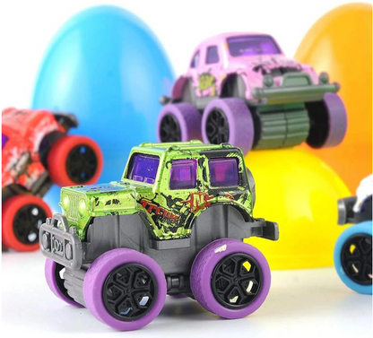 HeritageNest™  12 Pcs Easter Eggs Packed With Pull Back Monster Trucks