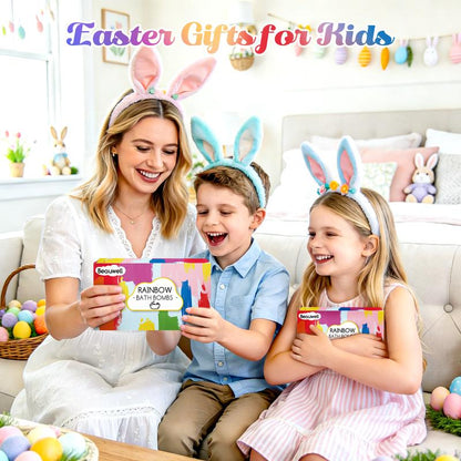 Rainbow Bath Bombs for Kids